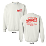 P.D.M. CONTRACTORS - Serial Killer PDM Business Card Logo (2 sided) -  Crewneck Sweatshirt