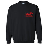 P.D.M. CONTRACTORS - Serial Killer PDM Business Card Logo (2 sided) -  Crewneck Sweatshirt