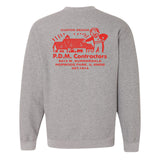 P.D.M. CONTRACTORS - Serial Killer PDM Business Card Logo (2 sided) -  Crewneck Sweatshirt