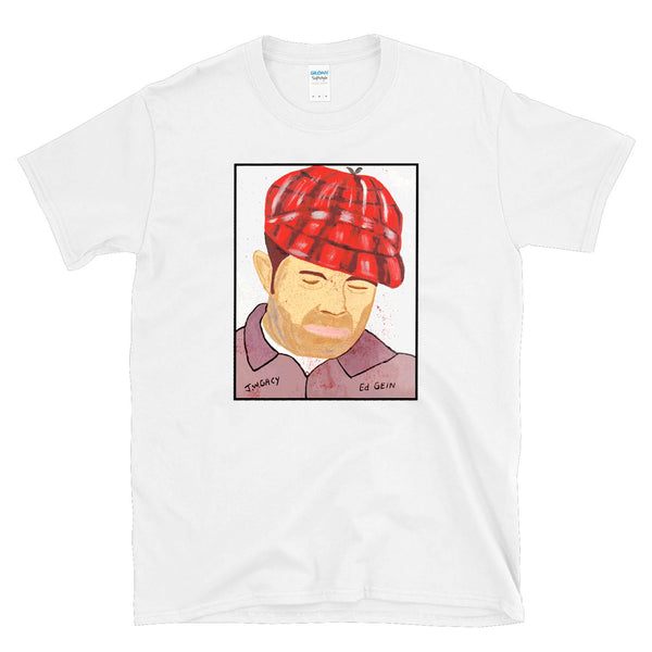 ED GEIN PORTRAIT BY JOHN WAYNE GACY - Serial Killer Artwork - T-shirt