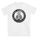SAN ANDREAS PROTECT US FROM OUR FAULTS - Saint Andrew CA Earthquake Fault Line Pun - T-shirt