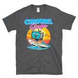 CHANNEL SURFER - Vintage Retro Surfing Television Beach Sunset Pun  - T-Shirt