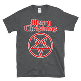 MERRY CHRISTMAS PENTAGRAM - Devil Satan Evil Goth Rock N Roll Twisted Holiday 666 Satanic Pagan - T-Shirt