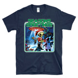 SEASONS GREETINGS - Alien Santa Claus UFO Abduction Holiday Christmas  - T-Shirt