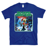 SEASONS GREETINGS - Alien Santa Claus UFO Abduction Holiday Christmas  - T-Shirt
