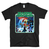 SEASONS GREETINGS - Alien Santa Claus UFO Abduction Holiday Christmas  - T-Shirt