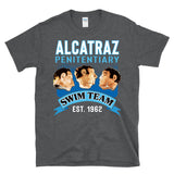 ALCATRAZ PENITIENTARY SWIM TEAM - 3 Paper Mache Escape Convict Heads True Crime San Francisco Bay Prison - T-Shirt