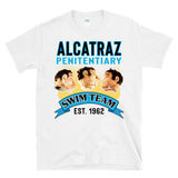 ALCATRAZ PENITIENTARY SWIM TEAM - 3 Paper Mache Escape Convict Heads True Crime San Francisco Bay Prison - T-Shirt