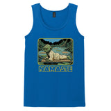 NAMASTE YOGA SPACE MASTER - Green Alien Doing Upward Dog - Tank Top
