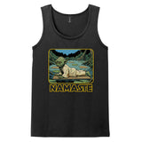 NAMASTE YOGA SPACE MASTER - Green Alien Doing Upward Dog - Tank Top