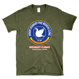 HAIGHT ASHBURY FREE MEDICAL CLINIC - Midnight Climax MKUltra cia top secret parody T-Shirt