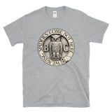 BOHEMIAN GROVE - Owl Shrine Club Logo Weaving Spiders Come Not Here T-Shirt