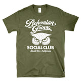 Bohemian Grove Social Club - Owl Logo Secret Society Monte Rio T-Shirt