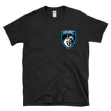 K9-UNIT - DO NOT TOUCH PET STAY BACK law enforcement logo 2 sided T-shirt