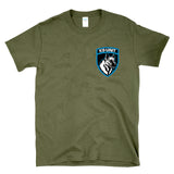 K9-UNIT - DO NOT TOUCH PET STAY BACK law enforcement logo 2 sided T-shirt