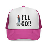 I'll GO - Retro Vintage 80s Space Shuttle Astronaut sci-fi Funny Exploration Humor Mesh Trucker Cap