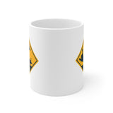 CATS JUMPING JAPANESE ROAD SIGN - Beware Japan Cat Lover - 11 oz. Mug