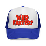 WHO FARTED? - funny retro 80s fart jokes vintage style Mesh Trucker Cap