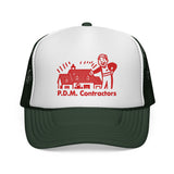 P.D.M. Contractors - True Crime Business Card PDM Pogo Clown Logo Mesh Trucker Cap