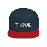 TINFOIL - Hat Funny Conspiracy Theory Pun Alien UFO Lover Punny Sarcastic 6 Panel Flat Snapback Cap