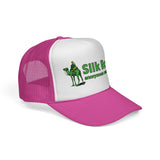 SILK ROAD Anonymous Marketplace Camel Logo - hacker crypto dark web Mesh Trucker Cap