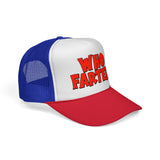WHO FARTED? - funny retro 80s fart jokes vintage style Mesh Trucker Cap