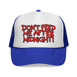 DON'T FEED ME AFTER MIDNIGHT - funny retro 80s 90s humor Mesh Trucker Cap