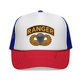 Ranger - Military Air USA Combat Veteran Soldier Vet Parachute logo Mesh Trucker Cap