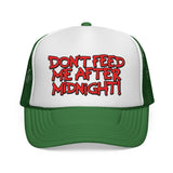 DON'T FEED ME AFTER MIDNIGHT - funny retro 80s 90s humor Mesh Trucker Cap