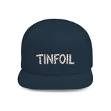 TINFOIL - Hat Funny Conspiracy Theory Pun Alien UFO Lover Punny Sarcastic 6 Panel Flat Snapback Cap