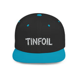 TINFOIL - Hat Funny Conspiracy Theory Pun Alien UFO Lover Punny Sarcastic 6 Panel Flat Snapback Cap