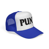 PUNK - music lover hardcore metal thrash rock n roll font funny Mesh Trucker Cap