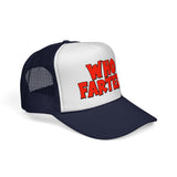 WHO FARTED? - funny retro 80s fart jokes vintage style Mesh Trucker Cap