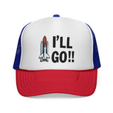 I'll GO - Retro Vintage 80s Space Shuttle Astronaut sci-fi Funny Exploration Humor Mesh Trucker Cap