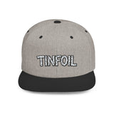 TINFOIL - Hat Funny Conspiracy Theory Pun Alien UFO Lover Punny Sarcastic 6 Panel Flat Snapback Cap