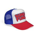 Sunday Funday - Retro Beach & Pool Party Summertime Hat Fun Mesh Trucker Cap