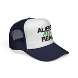 Aliens are Real - Funny UFO Exist Outer Space sci-fi Visitor Mesh Trucker Cap