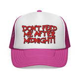 DON'T FEED ME AFTER MIDNIGHT - funny retro 80s 90s humor Mesh Trucker Cap