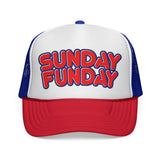 Sunday Funday - Retro Beach & Pool Party Summertime Hat Fun Mesh Trucker Cap