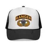 Ranger - Military Air USA Combat Veteran Soldier Vet Parachute logo Mesh Trucker Cap