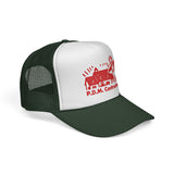 P.D.M. Contractors - True Crime Business Card PDM Pogo Clown Logo Mesh Trucker Cap