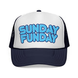 Sunday Funday - Retro Beach & Pool Party Summertime Hat Fun Mesh Trucker Cap