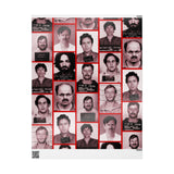 SERIAL KILLER GIFT WRAPPING PAPER - True Crime Gift - 30" x 36" Roll Paper