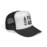 I'll GO - Retro Vintage 80s Space Shuttle Astronaut sci-fi Funny Exploration Humor Mesh Trucker Cap