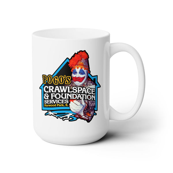 POGO'S CRAWLSPACE & FOUNDATION - John Wayne Gacy Serial Killer - 15 oz mug