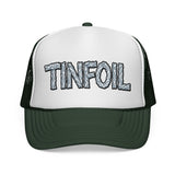 TINFOIL - hat funny conspiracy theory pun alien ufo lover punny sarcastic Mesh Trucker Cap