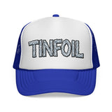 TINFOIL - hat funny conspiracy theory pun alien ufo lover punny sarcastic Mesh Trucker Cap