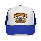 Ranger - Military Air USA Combat Veteran Soldier Vet Parachute logo Mesh Trucker Cap