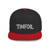 TINFOIL - Hat Funny Conspiracy Theory Pun Alien UFO Lover Punny Sarcastic 6 Panel Flat Snapback Cap