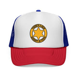 THERE'S A NEW SHERIFF IN TOWN - funny cowboy cop retro vintage fashion boss star badge Mesh Trucker Cap